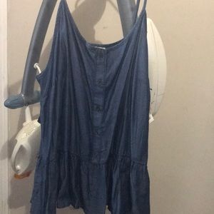 Denim Polka Dot Tank (NWT)